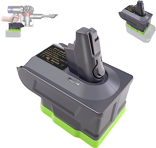 Consejos y comparativas para Comprar Aspirador dyson v6 - solo los mejores. 34 Adaptador de batería mejorado para aspiradora Dyson V6+V7+V8, TEPULAS Adaptador de aspiradora para Ryobi de 18 V Convertir a Dyson V6 V7 V8 Animal Absolute Stick Aspiradoras de...