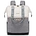 LOVEVOOK Rucksack Damen klein, Taagesrucksäcke Handtasche 2 in 1, Laptop Schulrucksack Wasserdicht, Schultasche Teenager Backpack Women elegant, Aebeitsrucksack 15,6 Zoll für Lehrer Urlaub Büro, Grau