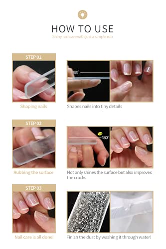 Dains Professionelle Glas-Nagelfeile mit Etui, 1EA | Kristallnagelfeile für natürliche und Acryl-Kunstnägel | Maniküre… – Bild 8
