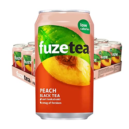 Fuze Tea Peach Black Tea (24 x 0,33 L Einweg-Dosen) Inkl. gratis FiveStar Kugelschreiber Cover