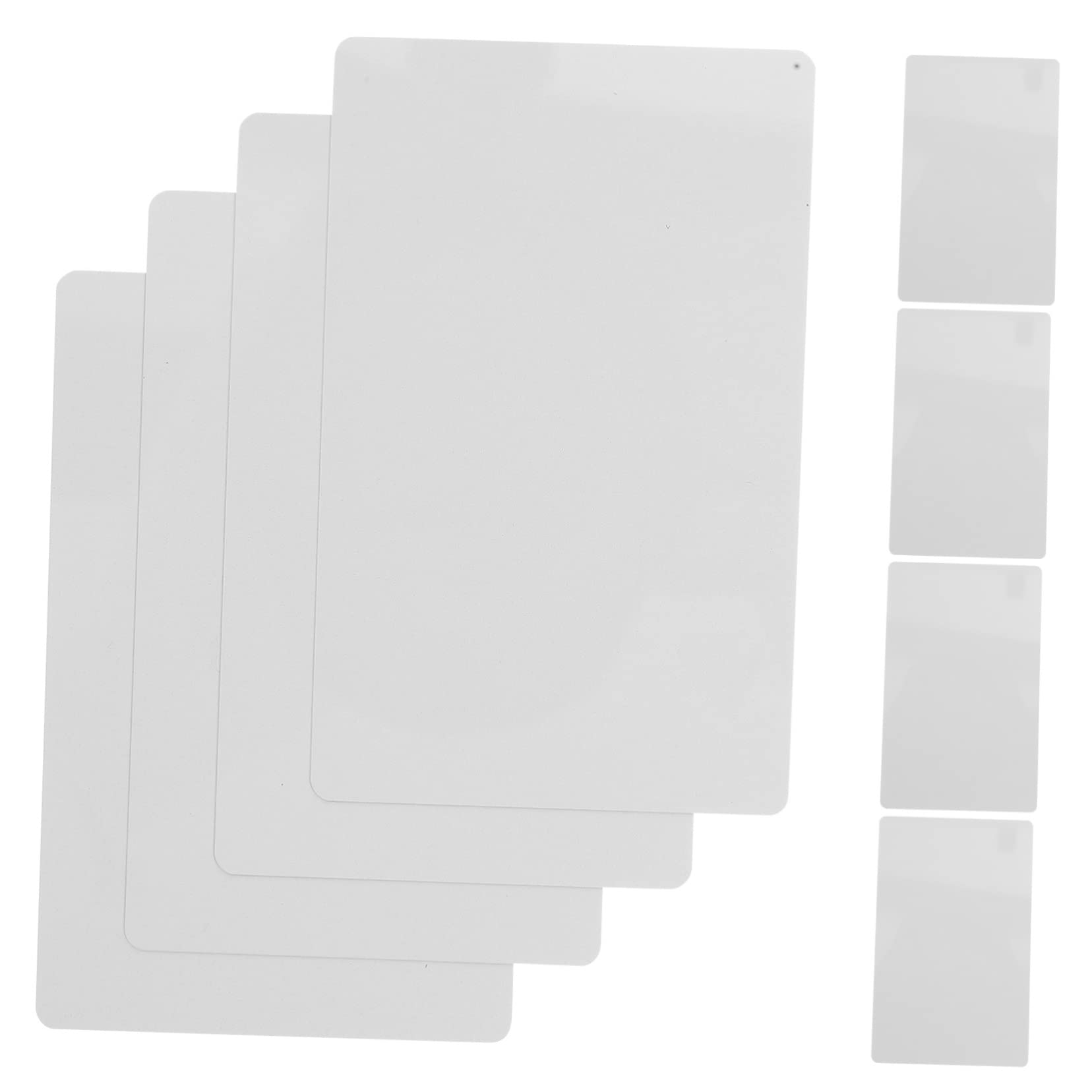 Tarjetas de Visita Metálicas en Blanco 100 Uds Aleación de Metal Ligero | Sublimación y Grabado, Bordes Redondeados y Superficie Lisa, Formato 3,4x2,1x0,009 Pulgadas