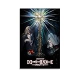 Death Note Anime Retro Poster Poster Music Album Cover Poster Wall Art Decor Canvas Poster for Bedroom Artistic Poster Decoration Unframe-style 12x18inch(30x45cm)