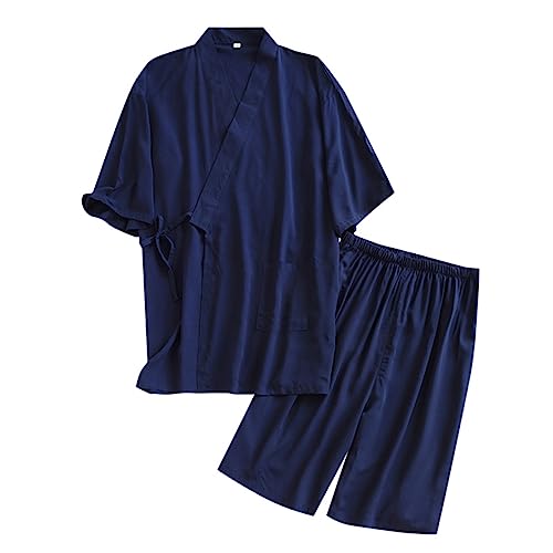 Kimono de verano para hombre: ropa fina estilo japonés ideal para descansar en casa y sauna