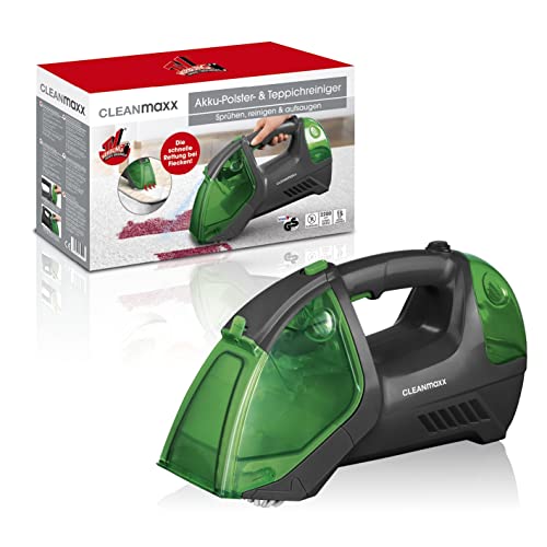 CLEANmaxx Bekleding- en tapijtreiniger, draadloos, draagbaar en handig, geschikt voor gestoffeerde meubels, matrassen, tapijten en autostoelen, 2200 mAh accu voor maximaal 15 minuten continu gebruik, - Image 8