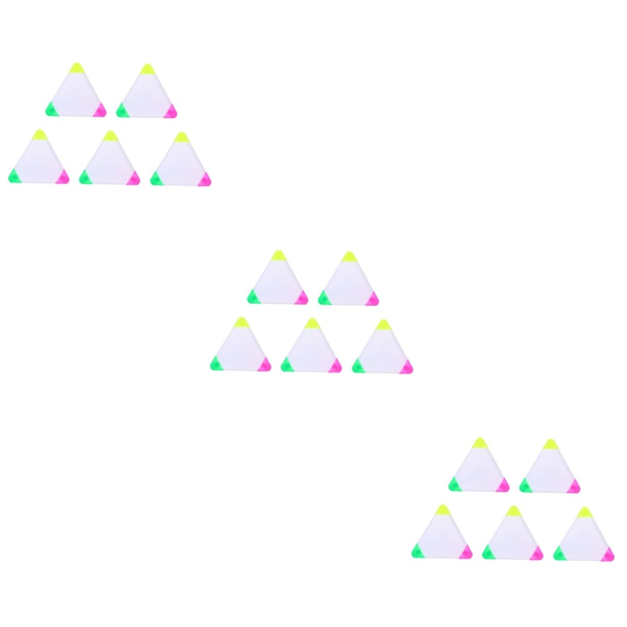Angoily 3 Set Evidenziatori Triangolari Fluorescenti Colorati Portatili Per Studenti Per Scrittura E Apprendimento Design Ergonomico E Leggero 5 Pezzi*3