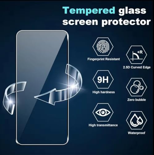 Image of VIYAN Super X Tempered Glass With Back Camera Lens Protector Compatible For realme P4 Power 5G | HD Clear | Scratch Resistant | Bubble Free | (Pack of 1)
