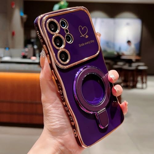 Coque Samsung S22 Plus violette avec béquille pour regarder vos vidéos en voyage