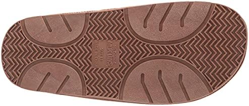 MUK LUKS Leather Goods Men's Topher Open Toe Slipper, Camel, 12 | Image 3