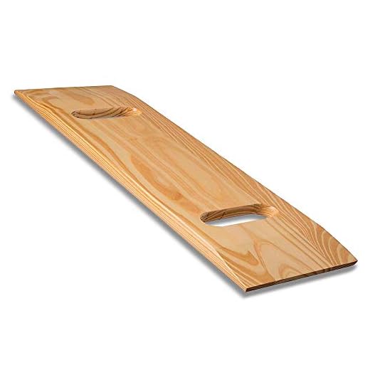 DMI Wooden Slide Transfer Board, Bariatric, 735 lb Capacity Heavy Duty Extra Strong Slide Boards for Transfers of Seniors and Handicap, 32 x 10 x 1 - (2) Cut Out Handles