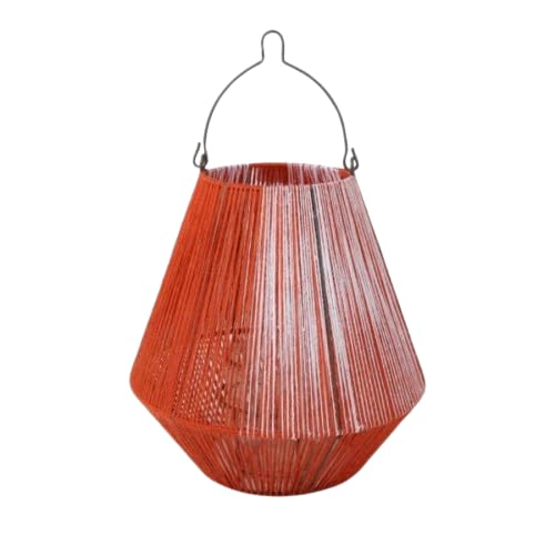 AURE Lantern in Orange Wool with Glass Candle Holder D27CM X H37CM