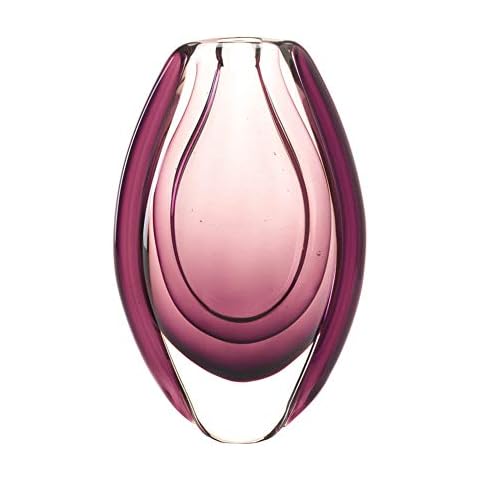 Accent Plus Wild Orchid Art Glass Vase 5.5x2.5x8.5 Cover