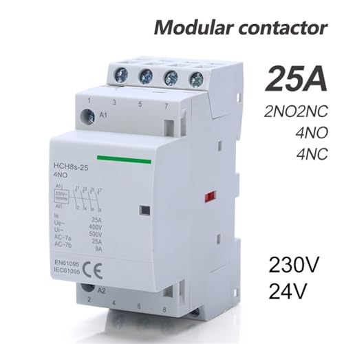 Contacteur modulaire 4P 25A 2NO2NC à faible consommation de commande - 3