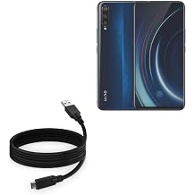 BoxWave Cable Compatible with vivo iQOO - DirectSync - USB 3.0 A to USB 3.1 Type C, USB C Charge and Sync Cable - 6ft - Black