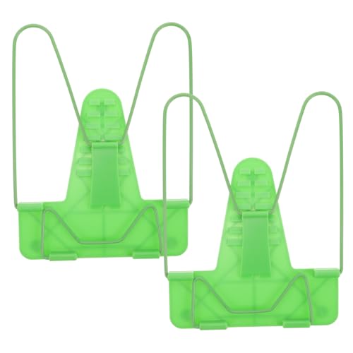 HOMSFOU 2pcs Adjustable Reading Shelf Multi-Purpose Book Bracket for Home Study Lightweight Book Support Smooth Angle Adjustable - for Preventing Myopia Green