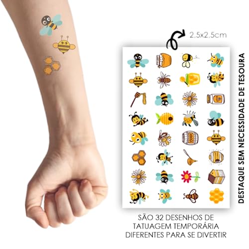 Tatuagem Temporária Infantil Festa Insetos | Kit Festa 32-012