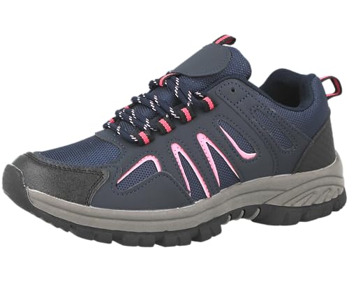 Baskets de randonnée femme similicuir chaussure marche légère maille