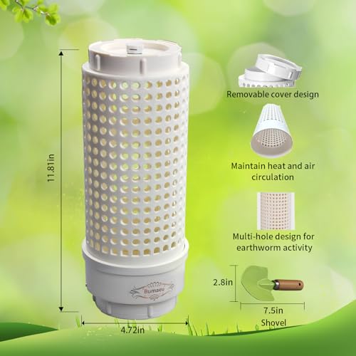 Underground-Worm-Farm-Garden-Mini-vermicomposting-bin-for-use-in-Outdoor-Gardening-from-Kitchen-Food-Waste-with-Holes-and-lid-White-1181x43x43IN