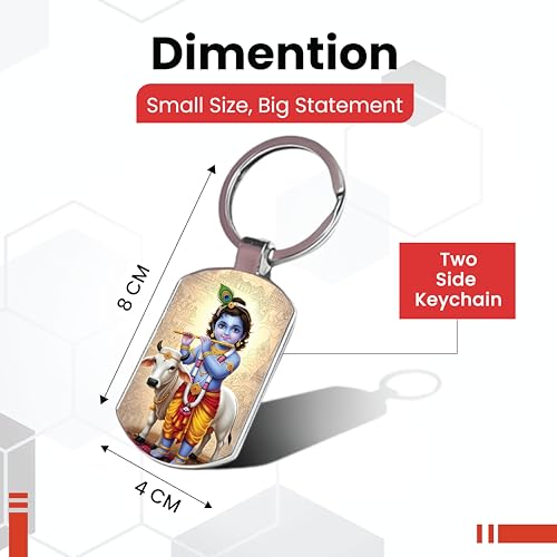 Image of Stylish Metal Keychains with Permanent Glossy Print - Inspirational Quotes & Spiritual Designs - Perfect Key chains for loved ones, Personal Use, Gifts & Return Gifts