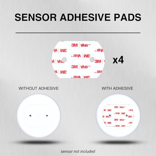 Image of Replacement Adhesive for Ring Glass Break Sensors - Strong Double-Sided Tape for Easy Installation (4 Pads for 4 Sensors)