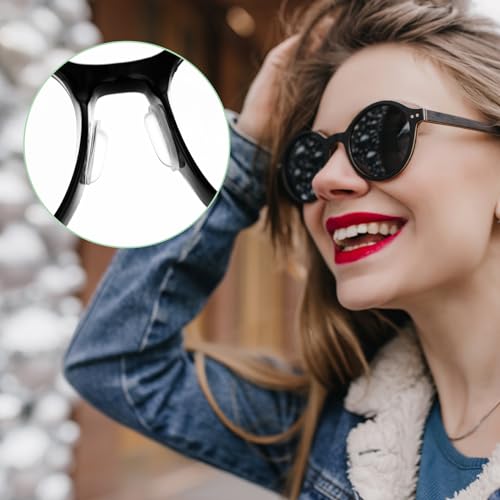 image for Sibba Eyeglass Nose Pads 16 Pairs Soft Silicone Sticky Glasses Nose Cu