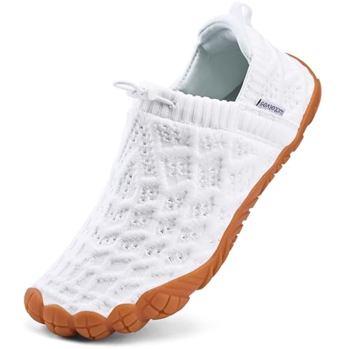 Image of WateLves Barefoot Water Shoes Women Men Beach Breathable Walking Shoes Anti Slip Wide Toe Minimalist Zero Drop Sneakers for Travel Hiking Yoga