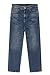 MZNBURAM Men's Stretch Relaxed Fit Straight-Leg Cotton Fashion Comfort Flex Waist Denim Pants Jeans (36, A#Dark Blue)