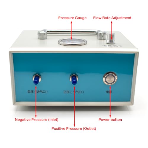 Bomba de vacío Mini de diafragma sin aceite eléctrica pequeña bomba de succión con filtro presión ajustable -80KPA 10L/MIN AC 100-240V sin batería miniatura 3