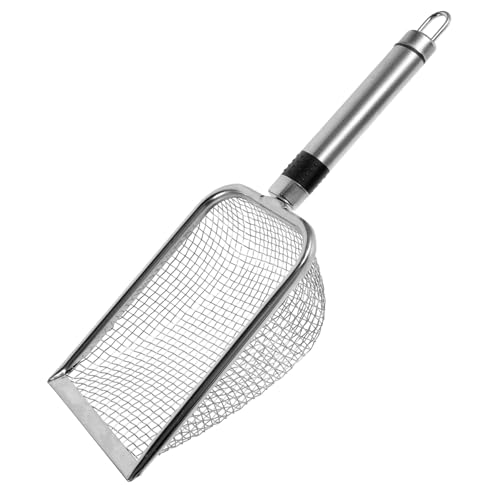 ERINGOGO Large Beach Shovel with Mesh Filter Sand Sifting Tool for Shell Collecting and Comfortable Grip for Beach Fun and Shell Hunting