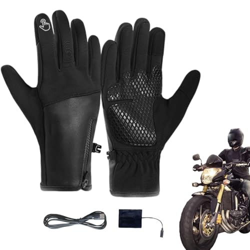 Guantes calefactables recargables | A prueba de viento polar control de temperatura | Guantes de esquí térmicos calentadores de invierno | Para hombres, mujeres y adultos, correr al aire libre