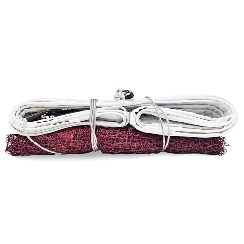 Image of Vixen Premium Badminton Net with Steel Wire Cable | Heavy Duty Nylon Tournament Net with Reinforced White Tape | Indoor & Outdoor
