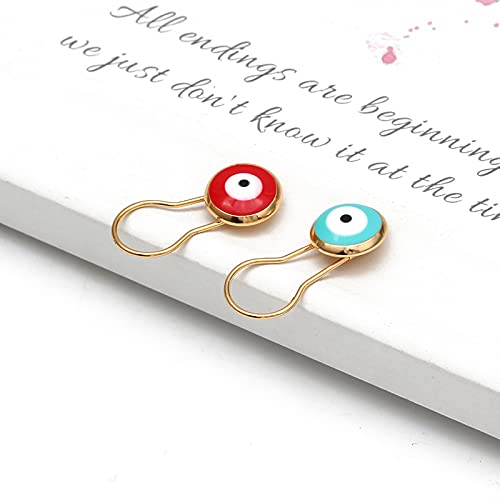 6PCS Good Luck Blue Evil Eye Hamsa Pin Set Protection Brooch for Baby Girls Pin4