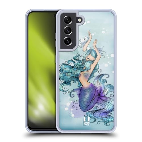 Head Case Designs Serena Mermaids Gel Case [Military Grade Protection] Compatible with Samsung Galaxy S21 FE 5G and Compatible with MagSafe