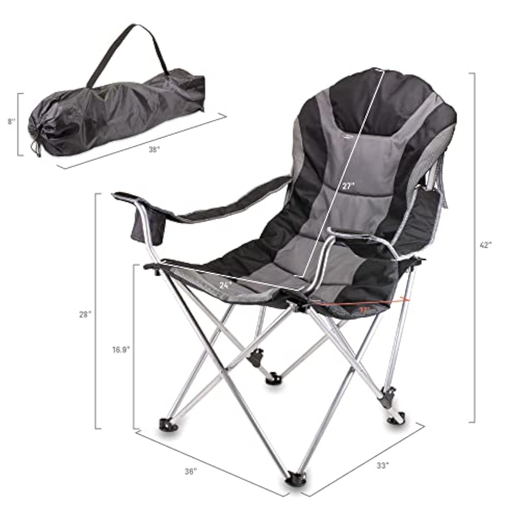NCAA Texas Tech Digital Print Reclining Camp Chair