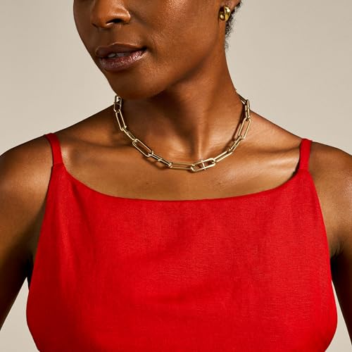 Image of Fossil Women's Ellis Toi Et Moi Gold-Tone Brass Station Necklace