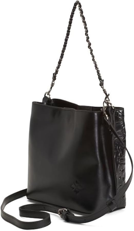Patricia Nash Ledra Leather Bucket Bag, Chain Strap, Crossbody