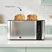 AFRA 2 Slice Toaster 1000W with Display, Electric Bread Toaster with 6 Toasting Levels, Defrost, Reheat & Cancel Functions, Removable Crumb Tray, Compact Kitchen Toaster, Silver