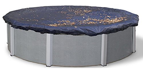 Swim Central 24' Deluxe Jet Black Closing Leaf Net Cover for Above Ground