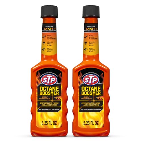 STP Octane Booster, Bottled Fuel System Cleaner Restores Lost Power and Acceleration, 5.25 Oz, STP