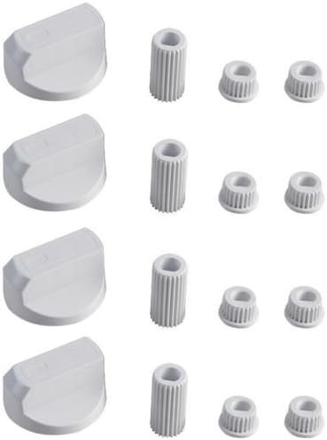 KGASUPPLIES Whirlpool Universal White Control Knobs for Ovens, Cookers and Hobs (Pack of 4)