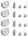 Universel universel Blanc Boutons de contrôle pour fours, cuisinières et plaques (lot de 4)