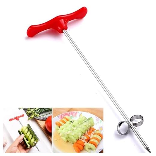 Stainless Steel Spiral Vegetable Slicer – Manual, Safe, and Compact for Perfectly Uniform Slices