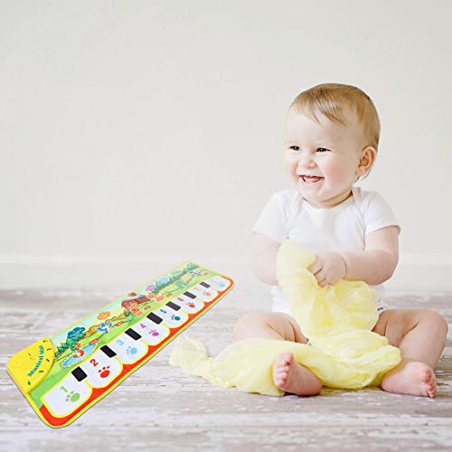 Toyvian Tapete Musical Infantil Brinquedo Tapete de Piano Infantil Teclado Playmat Toque Play Cobert