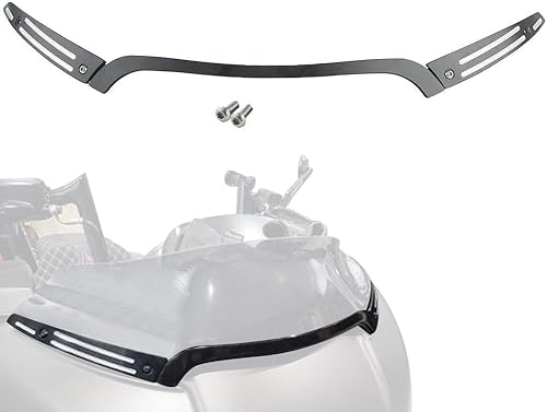 WOWTK Kit de moldura central de parabrisas dividido para Harley Touring Road Glide modelos 2015-2024 FLTRXS FLTRK FLTRX, color negro