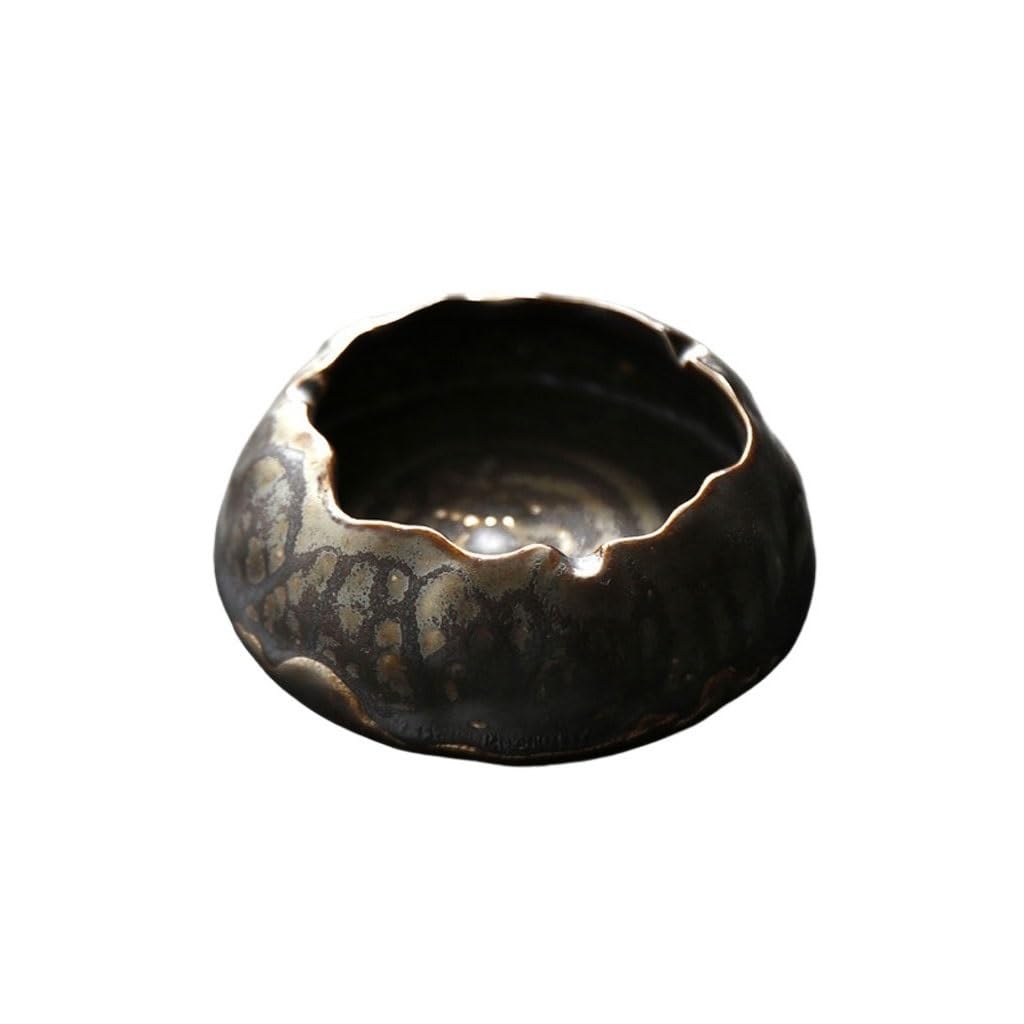 Gthtuhfd Ash Tray Mountain Shape Design Ashtray Creative Rust Gilded Glaze Large Office Home Ashtray For Outside Patio