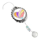 HAWILLOSCH Coupole avec Pendentif Cristal Attrape-Soleil Décoratif pour Jardin Maison Carillon à Vent Réfléchissant pour Extérieur