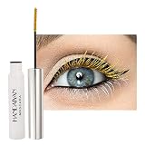 Quxunzzz Washable Mascara Eye Makeup, Lengthening Mascara Volumizing Mascara Mascara Makeup Yellow