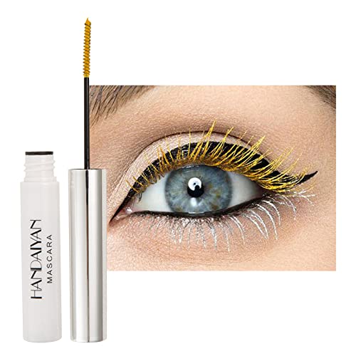 Quxunzzz Washable Mascara Eye Makeup, Lengthening Mascara Volumizing Mascara Mascara Makeup Yellow #TOP21