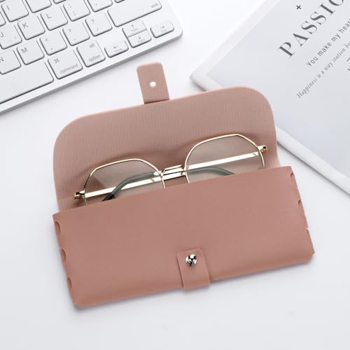 Image of Soleebee Portable Eyeglass Pouch Soft Leather Anti-Scratch Sunglasses Case Glasses Purse Bag Storage Pouch