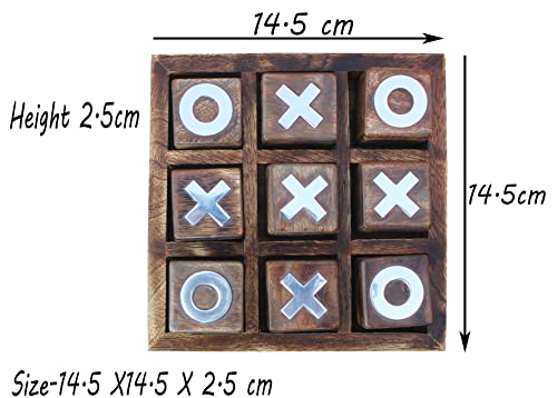 wooden tic tac toe game  board game for kids and family  table top living room decor fun game  indoor outdoor adults classic travel game burnt wood