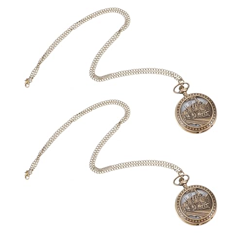 Reloj de bolsillo de tren para lucir con chaleco en reuniones de estilo retro casual